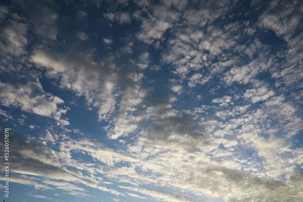 Obraz premium Summer blue sky cloud gradient light white background. Beauty clear cloudy in sunshine calm bright winter air bacground. Gloomy vivid cyan landscape in environment day horizon skyline view spring wind