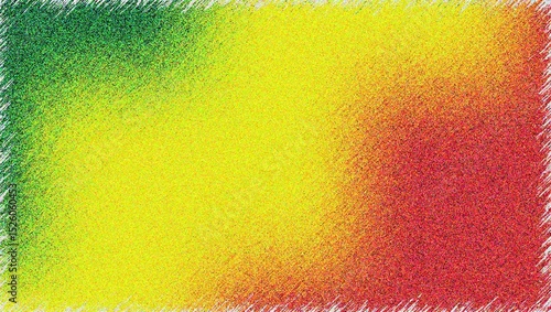 Mesh gradient with grain texture. Red, green, yellow. Abstract banner. Black History Month.