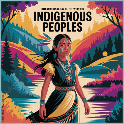 Celebrating culture, unity, and heritage: Indigenous Peoples’ Day vibrant flyer design inspiration.
