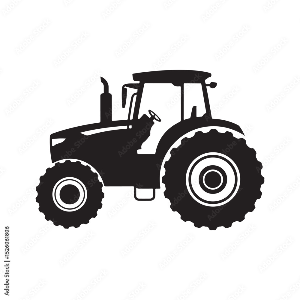 Obraz premium Powerful Farm Tractor Agricultural Machinery and Modern Farming Technology
