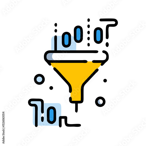 Data Mining and Filter Concept Icon