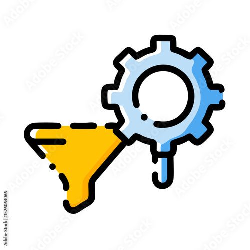 Filtering and Mining Gear Illustration