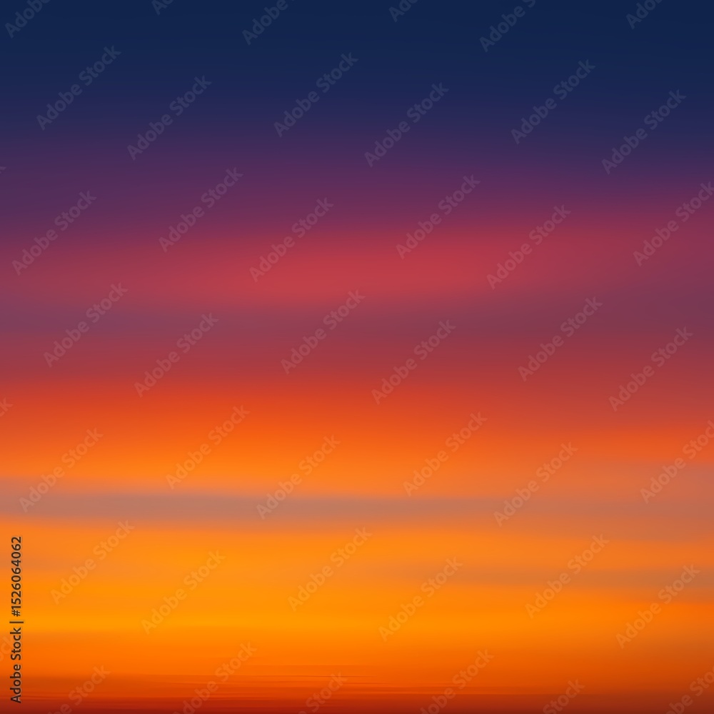 Naklejka premium Gradient Sunset Sky Background. This image features a gradient background mimicking a sunset sky, with hues of purple, pink, orange, and yellow.