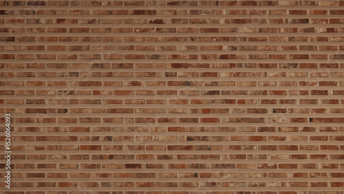 Realistic red and beige brick surface showing depth and age in soft daylight