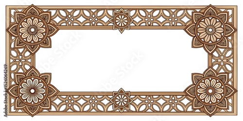 black and white floral ornament frame and Eslimi Tazhib Iranian Art Design Text Box Text Input Area Floral Vector Old Vintage Art