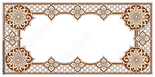 black and white floral ornament frame and Eslimi Tazhib Iranian Art Design Text Box Text Input Area Floral Vector Old Vintage Art