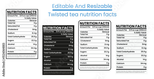 nutrition facts, nutrition facts label , supplement facts, nutrition label, twisted tea nutrition facts  
