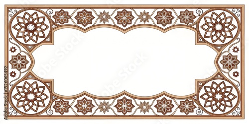 black and white floral ornament frame and Eslimi Tazhib Iranian Art Design Text Box Text Input Area Floral Vector Old Vintage Art
