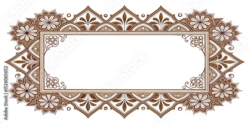 black and white floral ornament frame and Eslimi Tazhib Iranian Art Design Text Box Text Input Area Floral Vector Old Vintage Art