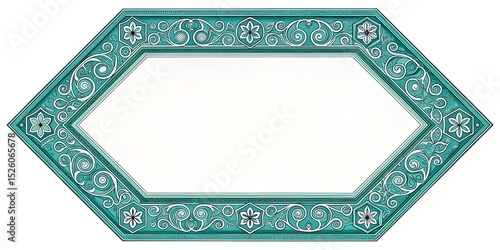black and white floral ornament frame and Eslimi Tazhib Iranian Art Design Text Box Text Input Area Floral Vector Old Vintage Art