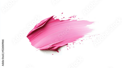 Artistic action creating pink paint swatch studio environment image of texture close-up viewpoint color concept for visual creativity
