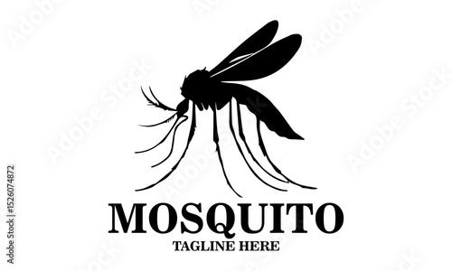 mosquito icon. mosquito vector isolated on white, mosquito logo background and this mosquito is very dangerous can cause dengue fever