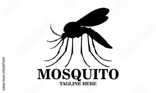 mosquito icon. mosquito vector isolated on white, mosquito logo background and this mosquito is very dangerous can cause dengue fever