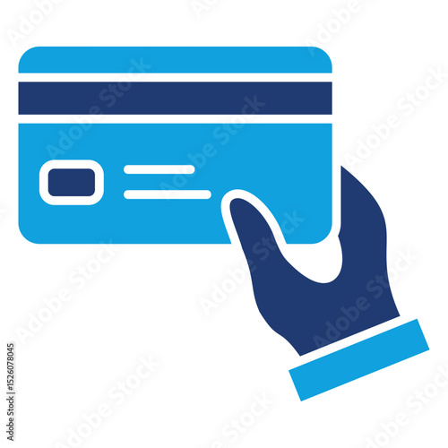 Card Payment Flat Blue Icon