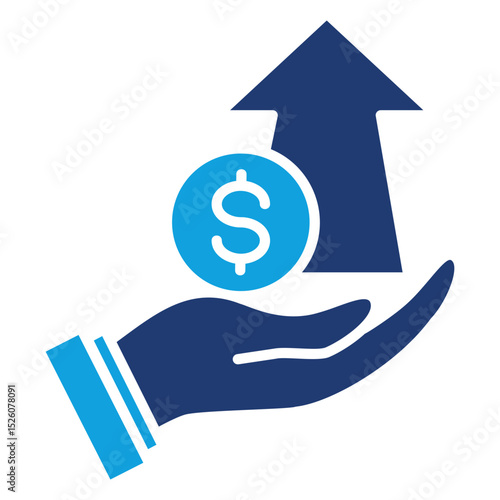 Profit Flat Blue Icon