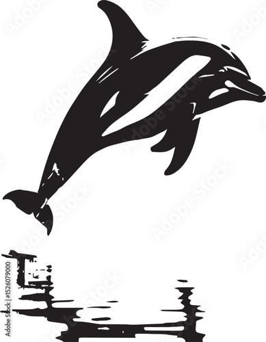Leaping Dolphin Silhouette