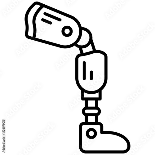 Prosthetic Leg Line Icon
