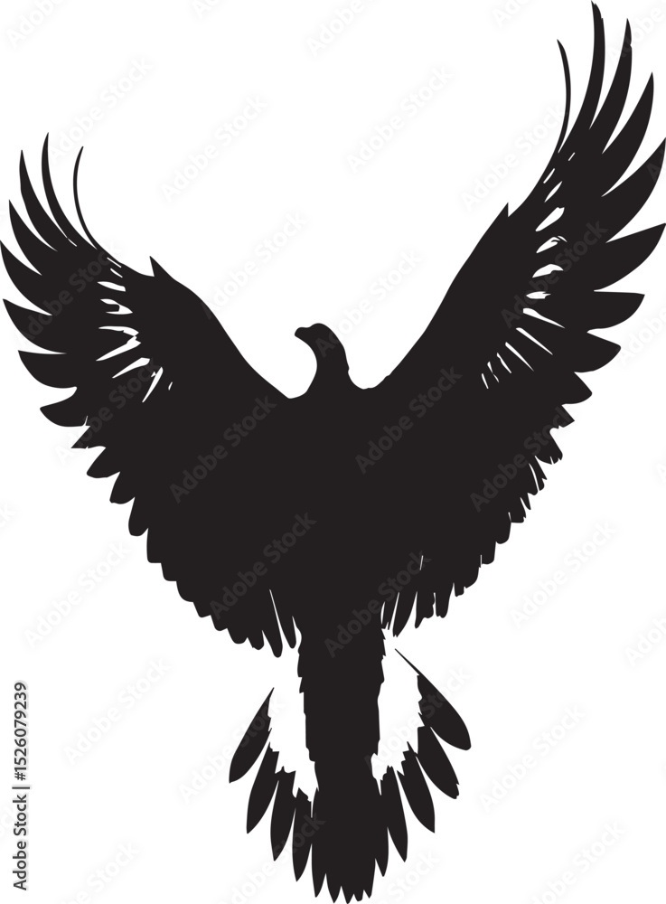 Obraz premium Soaring Eagle Silhouette