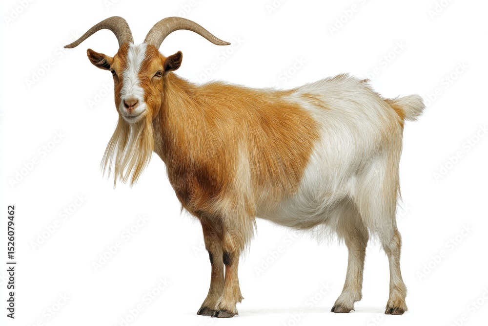 Fototapeta premium Standing goat domestic animal farm mammal