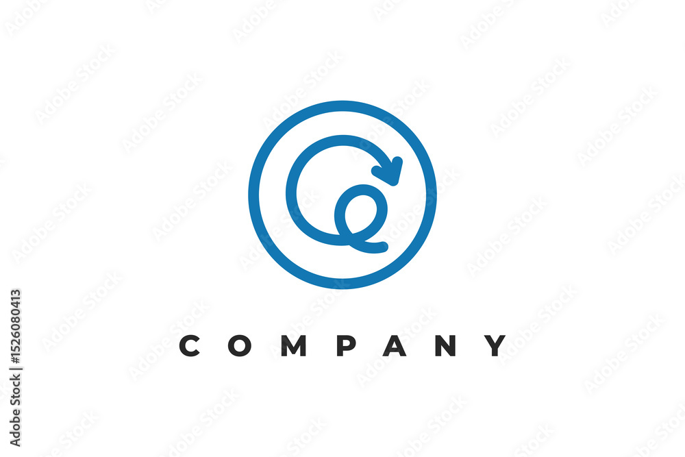 letter g arrow line inside circle minimal logo letter g arrow line inside circle minimal logo