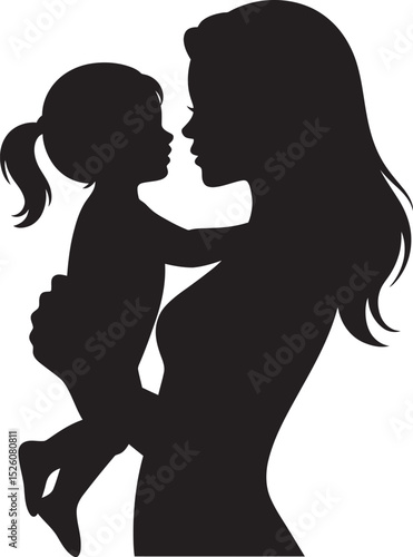 Wallpaper Mural silhouette of a mother and child Torontodigital.ca