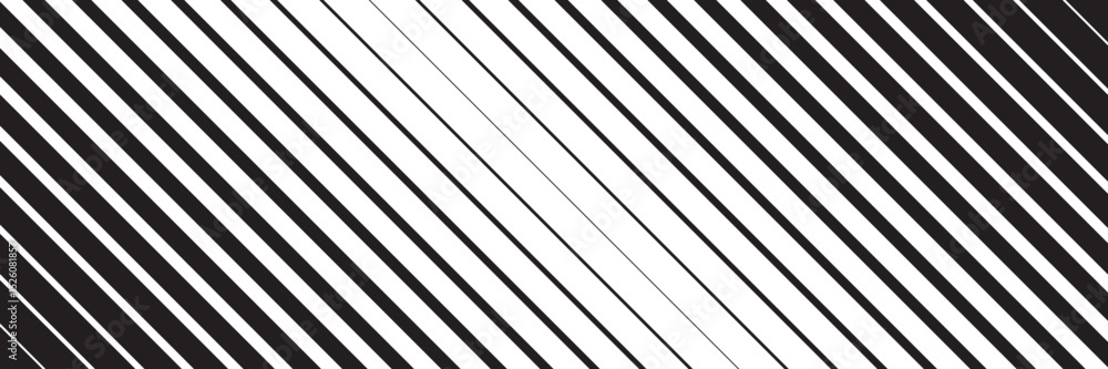 Diagonal black and white stripes pattern. Graphic background with slanted lines, modern geometric design, high contrast optical illusion texture. Abstract vector illustration. Diagonal black and white stripes pattern. Graphic background with slanted lines, modern geometric design, high contrast optical illusion texture. Abstract vector illustration.