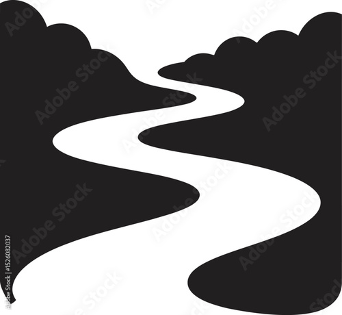 vector illustration of a river