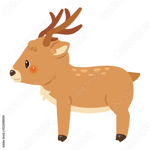 シカの横向きイラスト