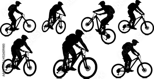 Silhouette Mountain biker
