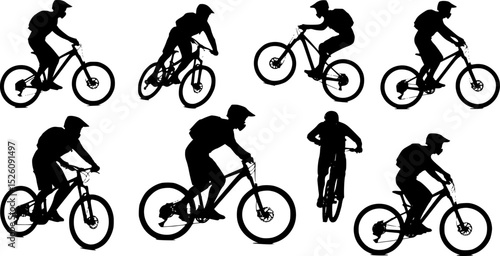 Silhouette Mountain biker
