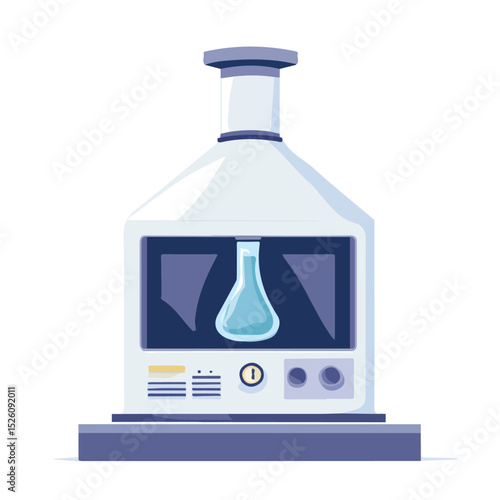 2D flat vector illustration of Fume Hood, isolated on a white background.