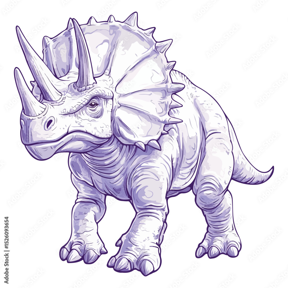 Fototapeta premium triceratops, ancient animal, vector, transparent background, creature, animal, isolated, nature, big, icon, dinosaur, large, safari, wildlife, fauna, dino, jurassic, prehistoric, extinct