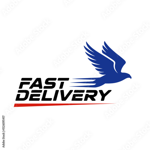 Fast Delivery Eagle Symbol Express Shipping Logo