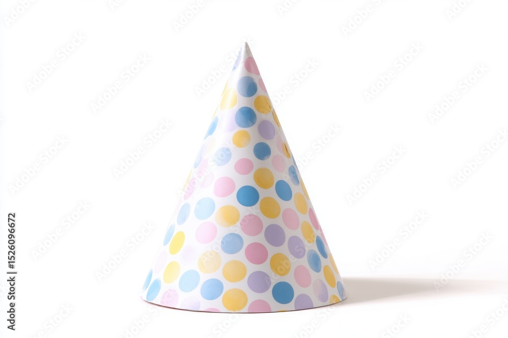 Fototapeta premium Party hat with colorful polka dots