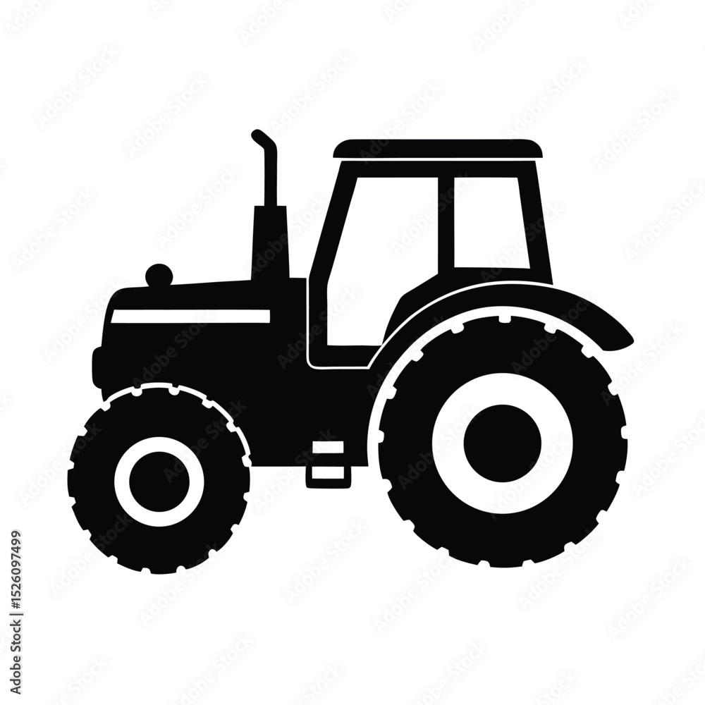 Obraz premium Tractor vector silhouette