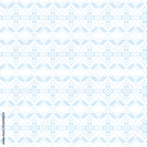 Pastels Snowflakes Fair Isle Seamless Pattern Design