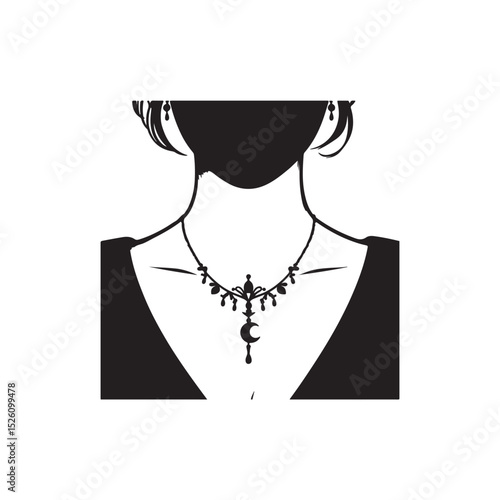 luxurious necklace on a woman's neck
