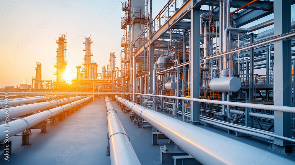 AI generator images of Oil and Gas refinery plant ,Oil refinery plant with industrial equipment processing fuel at sunset Petroleum Refinery Plant with Pipelines and Pipe Rack , sprawling pipeline AI generator images of Oil and Gas refinery plant ,Oil refinery plant with industrial equipment processing fuel at sunset Petroleum Refinery Plant with Pipelines and Pipe Rack , sprawling pipeline