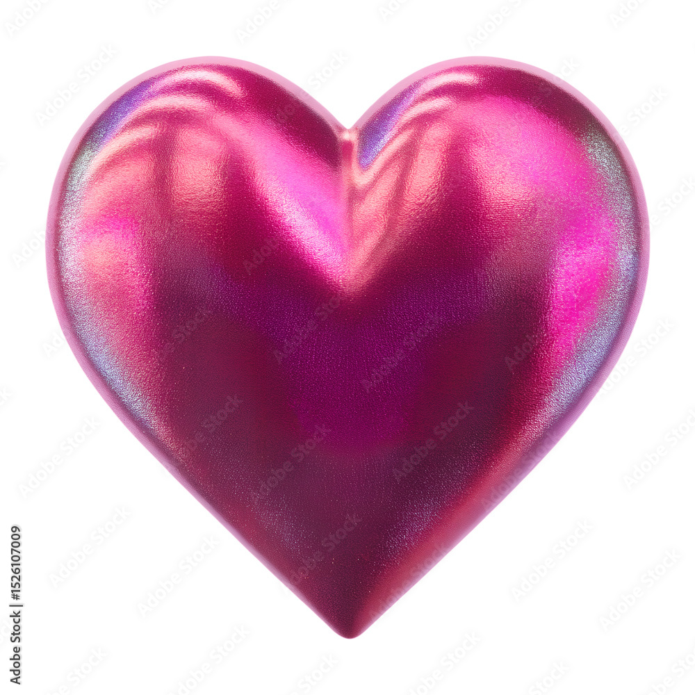 custom made wallpaper toronto digitalGlamorous Pink Purple 3D heart shaped object with foil glitter, glowing sparkle metal texture, luxury design, macro, close-up, isolated on transparent background, cutout, clipart, png.