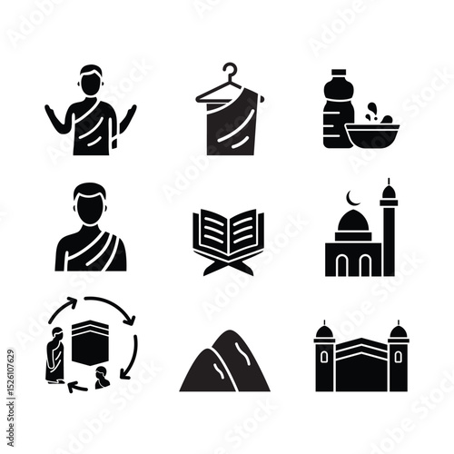 Icons for muslim hajj