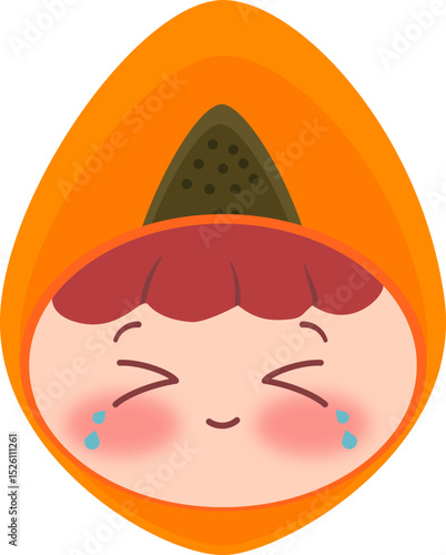 Cute Head Papaya touched