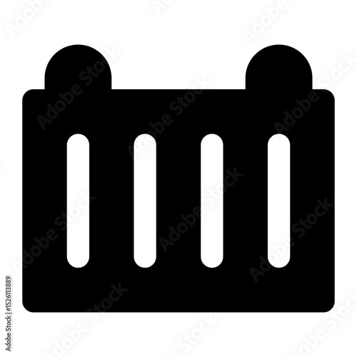 cargo shipment black glyph icon.
