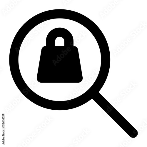 search item black glyph icon.