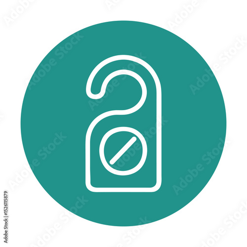 Do not disturb Door hanger icon. Icon symbol illustration