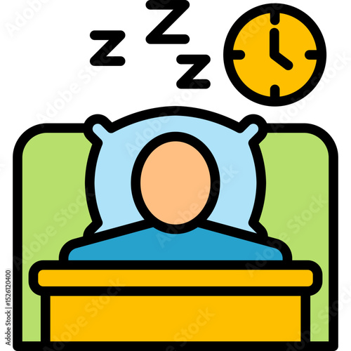 Sleep Hygiene lineal color icon