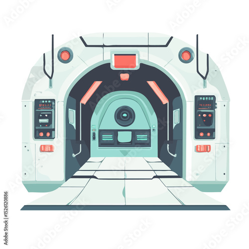 Echoing Chambers 2D flat vector illustration, isolated on a white background.