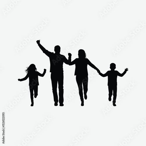 Download high-quality family poses vector silhouette. Perfect for t-shirts, logos, crafts, cards & more. Ideal for designers & crafters