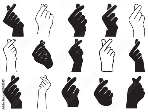 FINGER HEART SHAPE SILHOUETTE