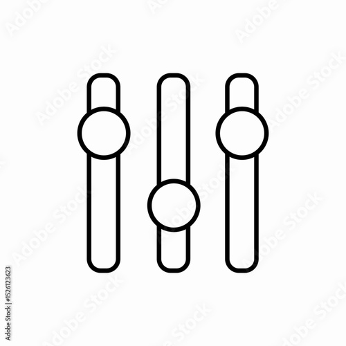 audio mixer control icon vector sign