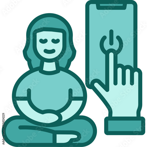 Digital Detox solid icon